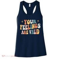 Your Feelings Are Valid Cute Retrotal Health Awareness Women's Tank Top thumb 0