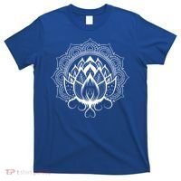 Yogi Flower Blossom Dala Fractal Geometry Yoga Lotus Great Gift T-Shirt thumb 0