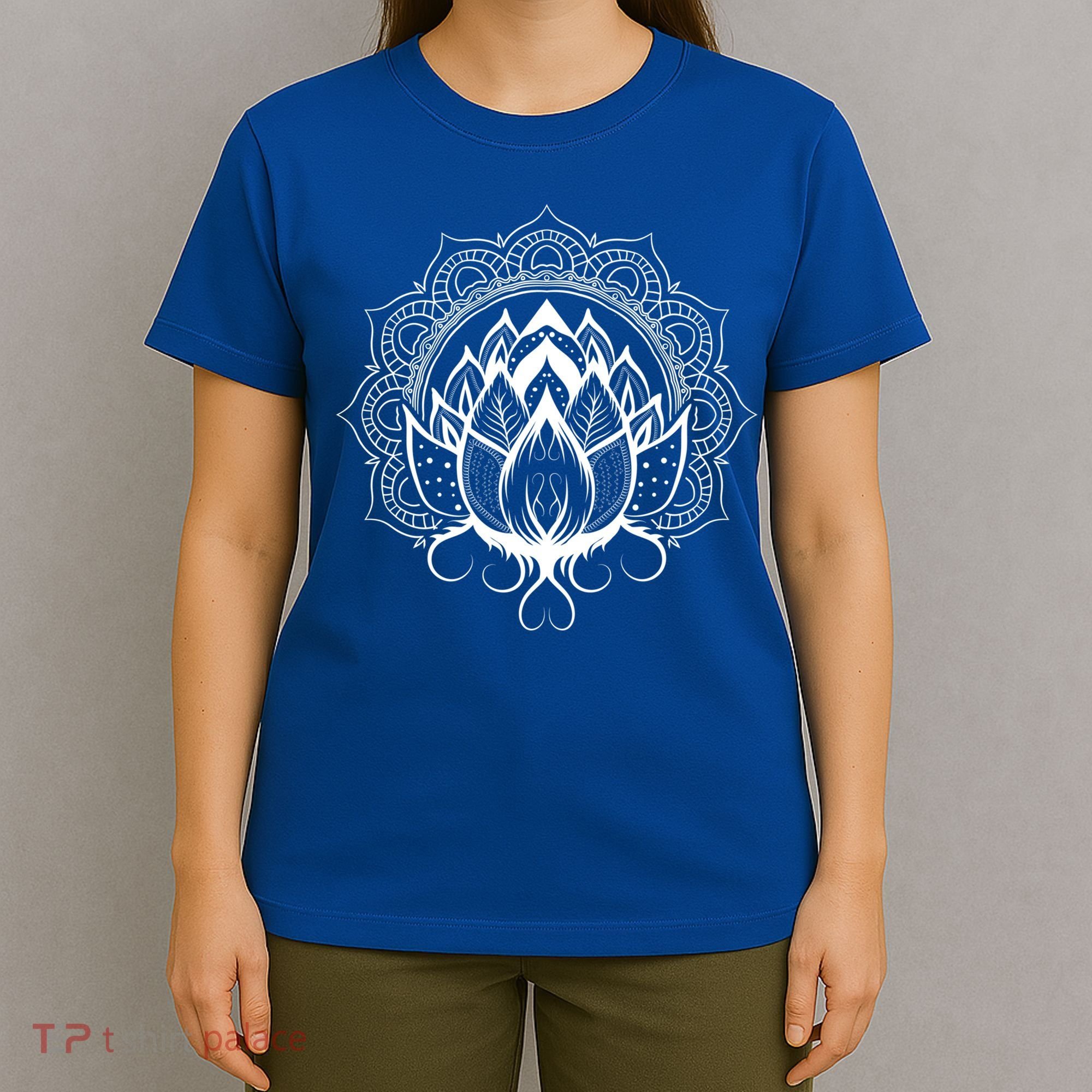 Yogi Flower Blossom Dala Fractal Geometry Yoga Lotus Great Gift T-Shirt
