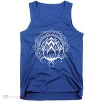 Yogi Flower Blossom Dala Fractal Geometry Yoga Lotus Great Gift Tank Top thumb 0
