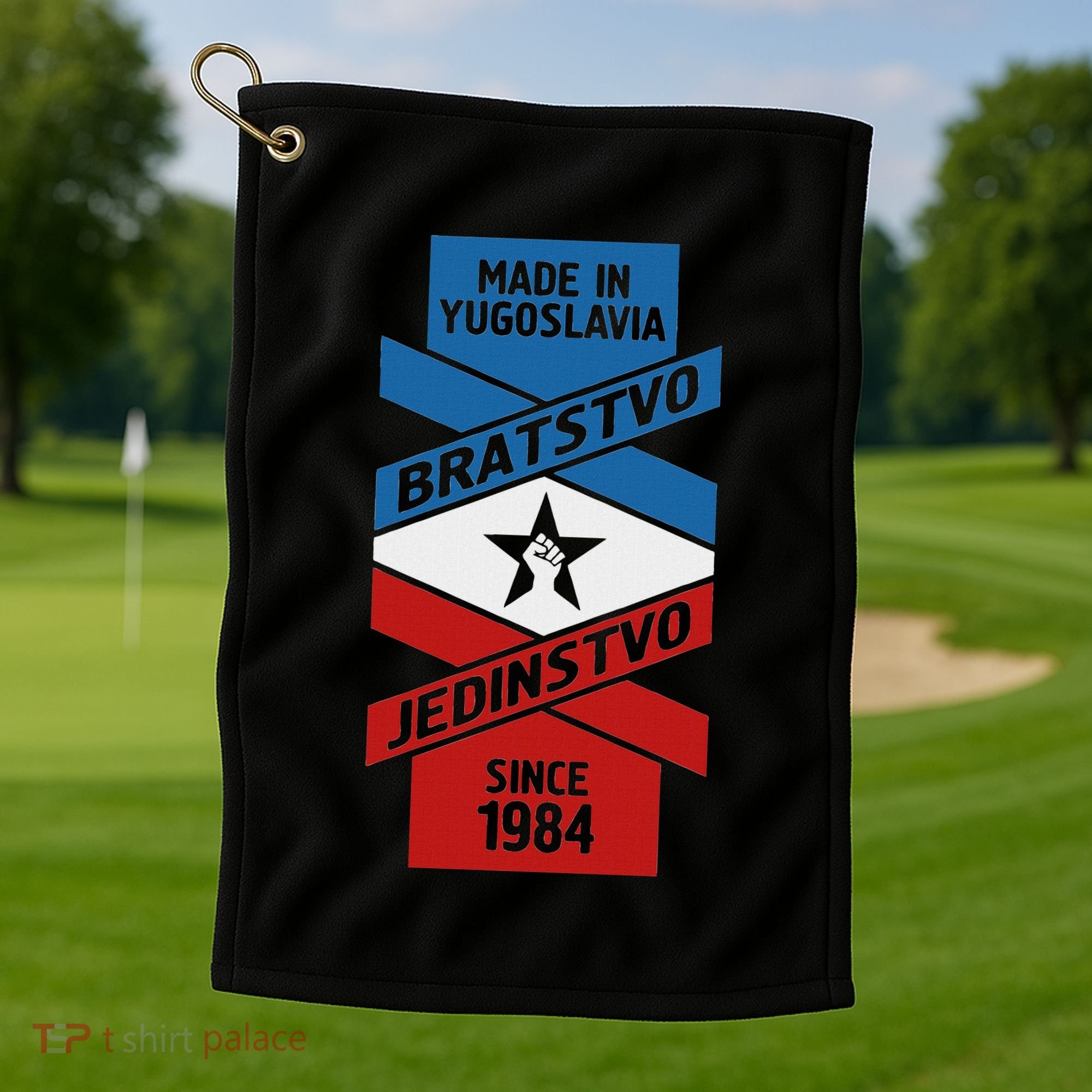 Yugoslavija Flag Balkans Sfry Yugoslavia Golf Towel