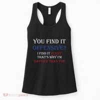 You Find It Offensive I Find It Funny Redneck Country Women's Tank Top thumb 0