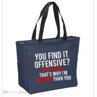 You Find It Offensive I Find It Funny That’S Why I’M Happier Tote Bag thumb 2