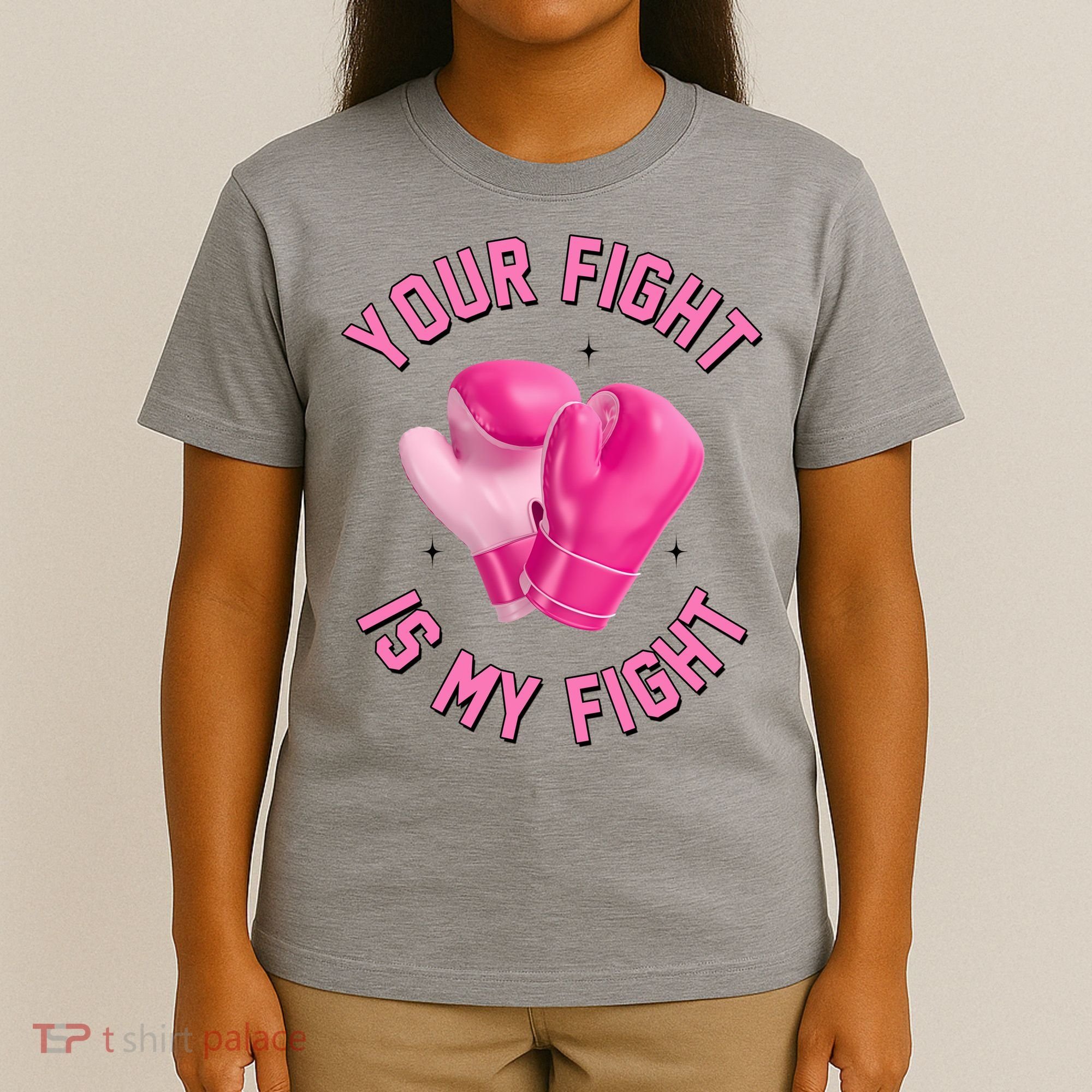 Your Fight Is My Fight Boxing Breast Cancer Awareness T-Shirt