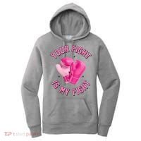 Your Fight Is My Fight Boxing Breast Cancer Awareness Women's Hoodie thumb 0