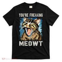 You're Freaking Meowt! Funny Cat Lover Vintage Cat Meow Meme T-Shirt thumb 0