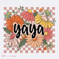 Yaya Floral Mother's Day Wildflower Girl Checkered Women's Hoodie thumb 2