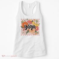 Yaya Floral Mother's Day Wildflower Girl Checkered Women's Tank Top thumb 0