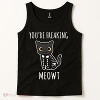 Youre Freaking Meowt Cat Tank Top thumb 2