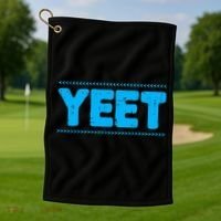 Yeet Funny Saying Quote Slang Golf Towel thumb 1