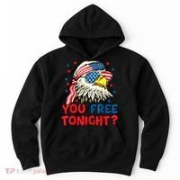 You Free Tonight Bald Eagle Mullet American Flag 4th Of July Hoodie thumb 0