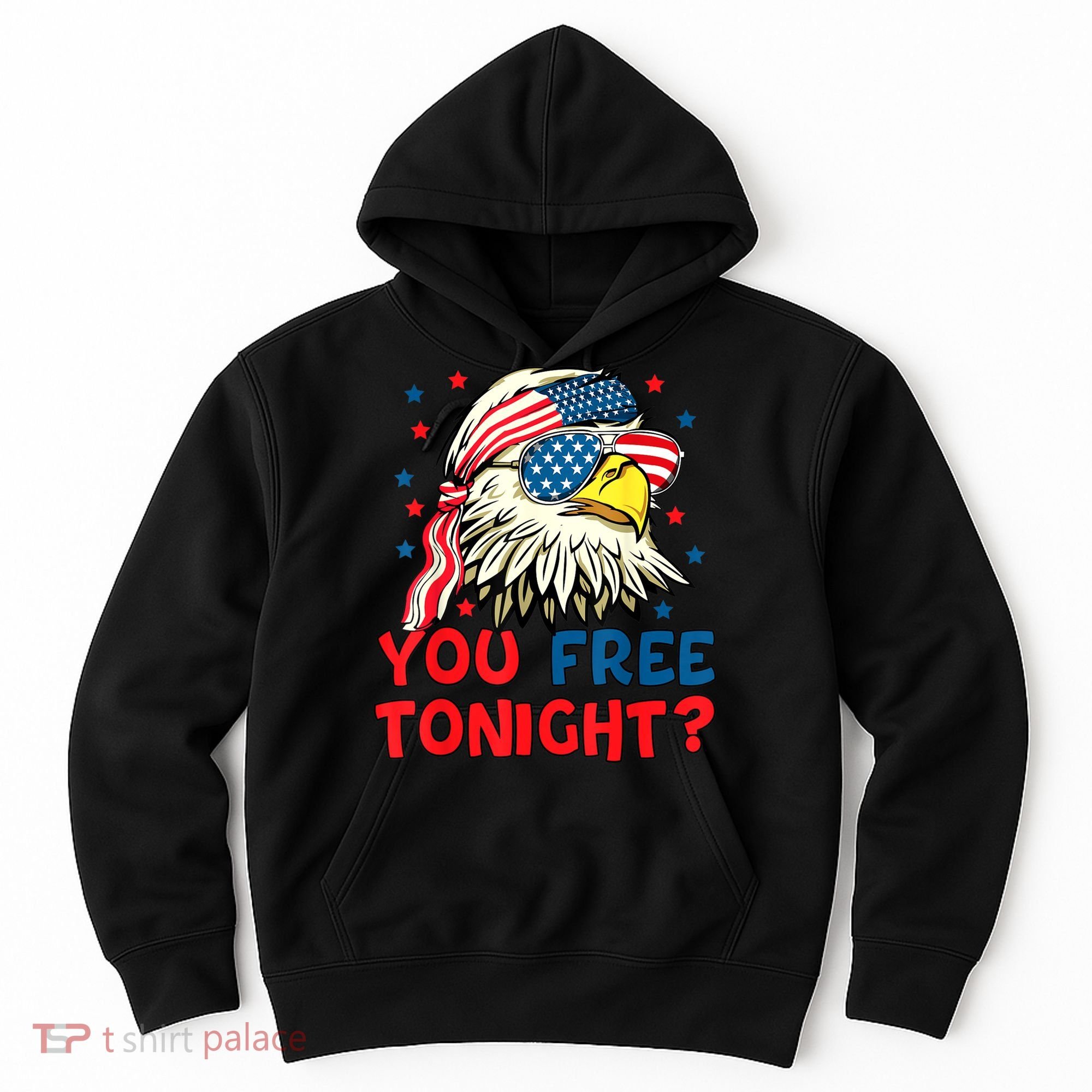 You Free Tonight Bald Eagle Mullet American Flag 4th Of July Hoodie