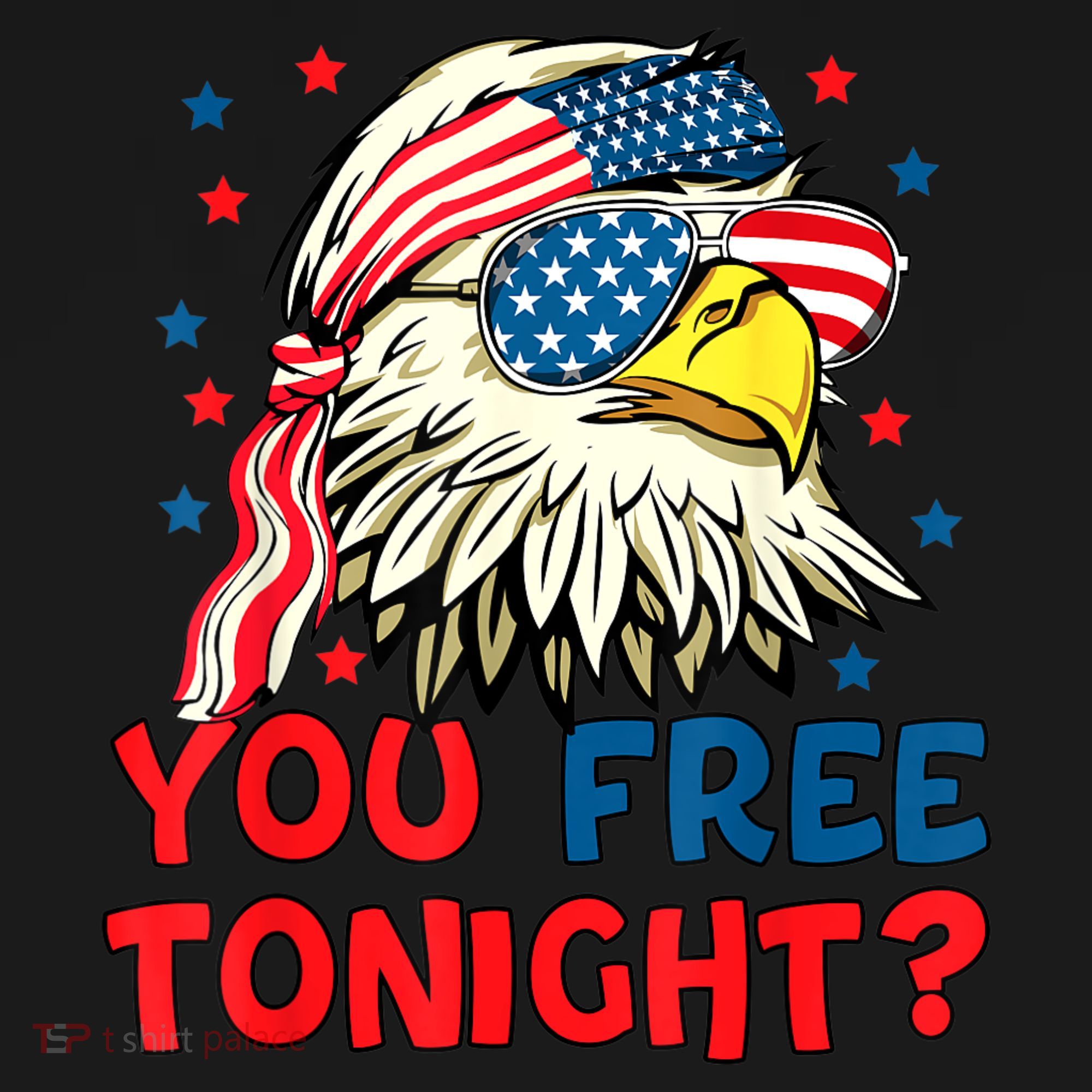 You Free Tonight Bald Eagle Mullet American Flag 4th Of July Apron