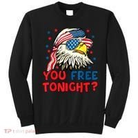 You Free Tonight Bald Eagle Mullet American Flag 4th Of July Sweatshirt thumb 0