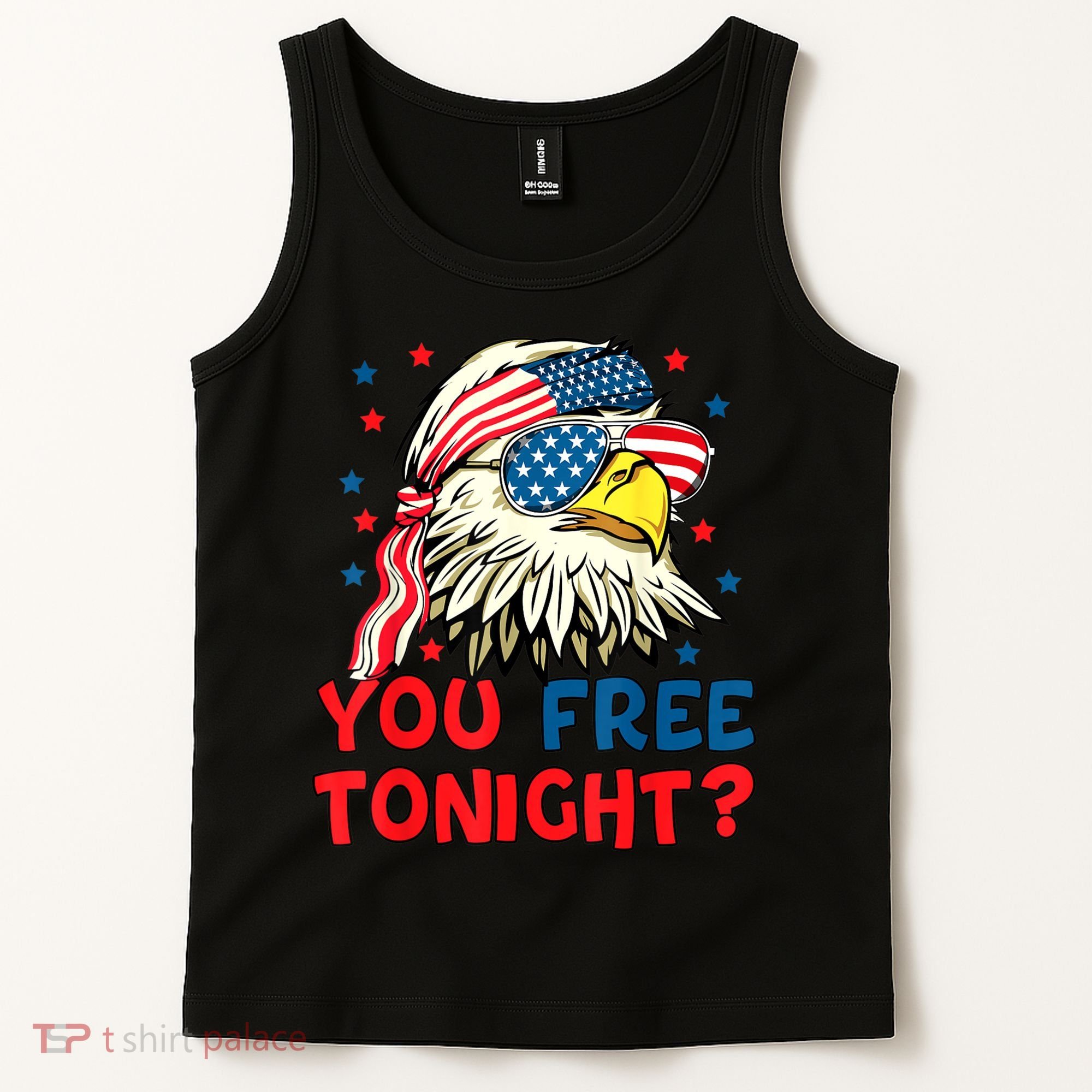 You Free Tonight Bald Eagle Mullet American Flag 4th Of July Tank Top