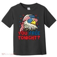 You Free Tonight Bald Eagle Mullet American Flag 4th Of July Toddler T-Shirt thumb 0