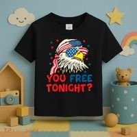 You Free Tonight Bald Eagle Mullet American Flag 4th Of July Toddler T-Shirt thumb 3