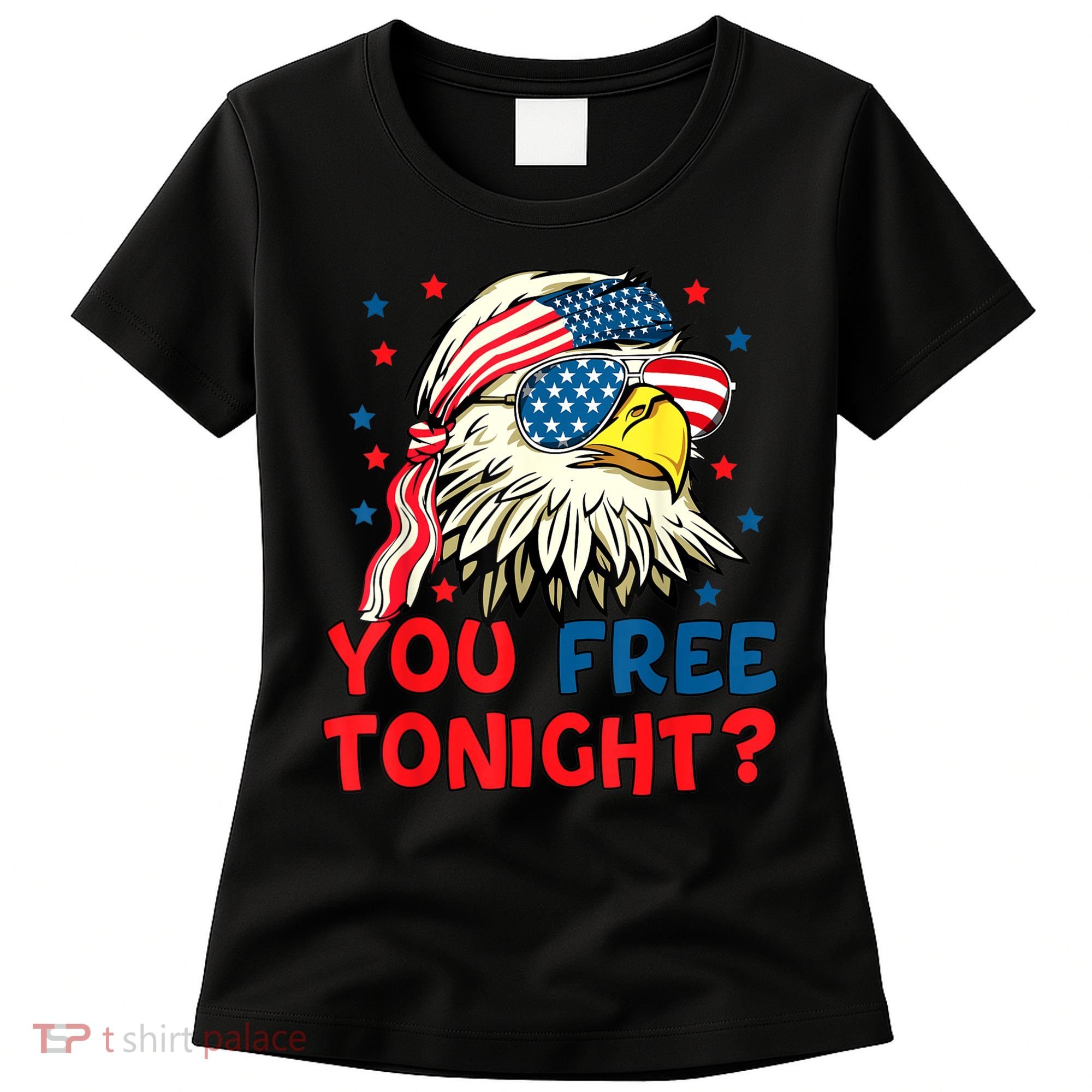 You Free Tonight Bald Eagle Mullet American Flag 4th Of July Women's T-Shirt