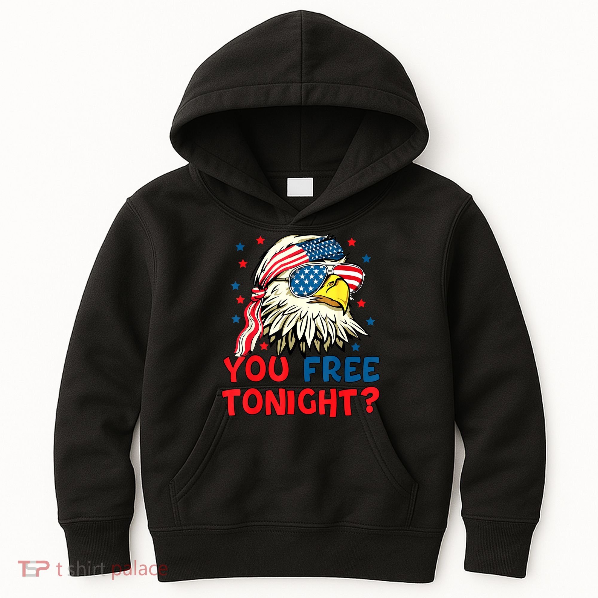 You Free Tonight Bald Eagle Mullet American Flag 4th Of July Kids Hoodie