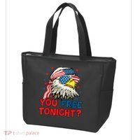 You Free Tonight Bald Eagle Mullet American Flag 4th Of July Tote Bag thumb 3