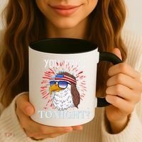 You Free Tonight Bald Eagle Mullet American Flag 4th Of July Coffee Mug thumb 3