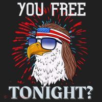 You Free Tonight Bald Eagle Mullet American Flag 4th Of July Beanie thumb 2