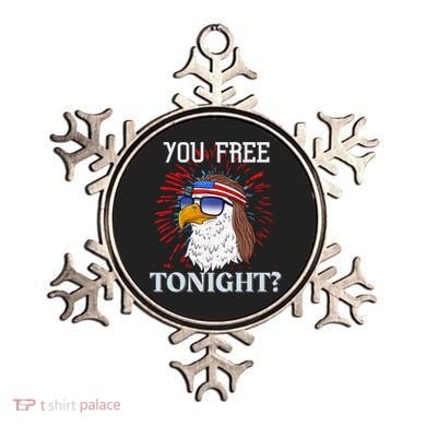 You Free Tonight Bald Eagle Mullet American Flag 4th Of July Ornament