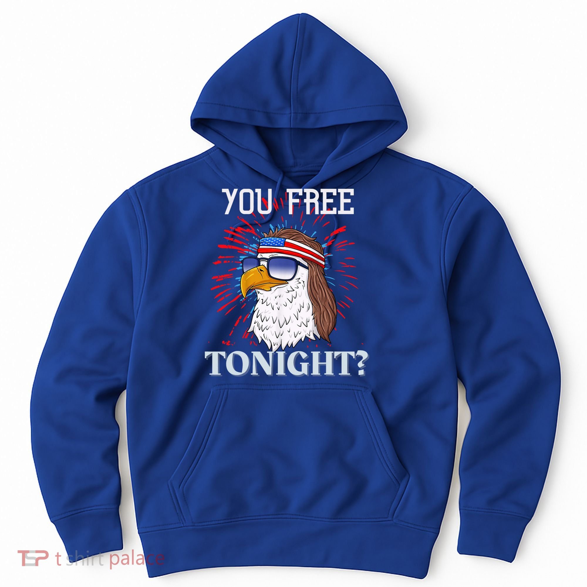 You Free Tonight Bald Eagle Mullet American Flag 4th Of July Hoodie