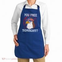 You Free Tonight Bald Eagle Mullet American Flag 4th Of July Apron thumb 2