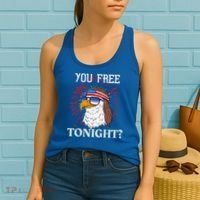 You Free Tonight Bald Eagle Mullet American Flag 4th Of July Women's Tank Top thumb 2