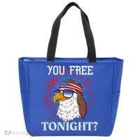 You Free Tonight Bald Eagle Mullet American Flag 4th Of July Tote Bag thumb 0