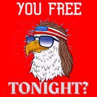 You Free Tonight Bald Eagle Mullet American Flag 4th Of July Santa Hat thumb 1