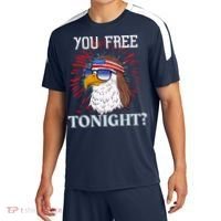 You Free Tonight Bald Eagle Mullet American Flag 4th Of July Sport-Tek Competitor United Soccer Jersey thumb 0