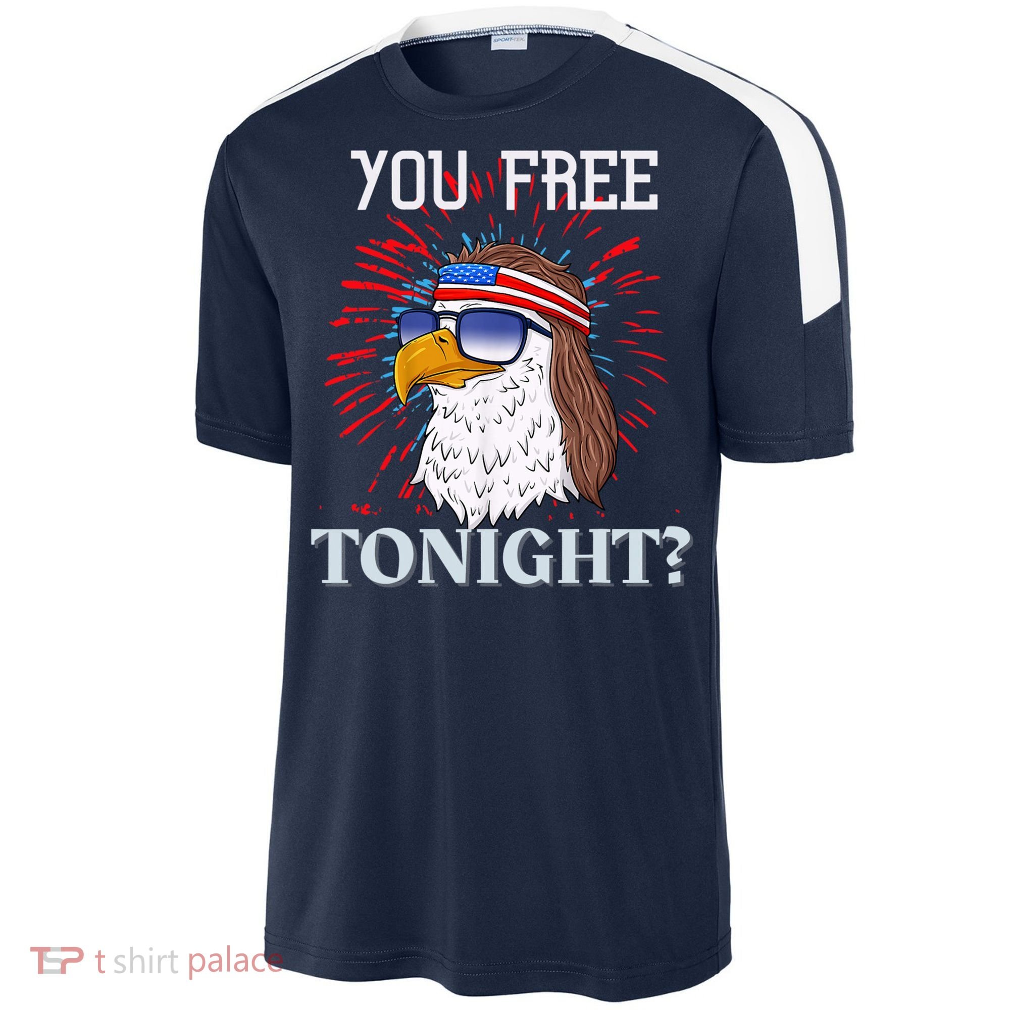 You Free Tonight Bald Eagle Mullet American Flag 4th Of July Sport-Tek Competitor United Soccer Jersey