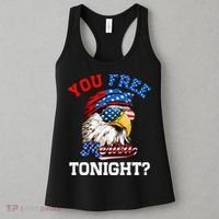You Free Tonight Usa Flag Bald Eagle 4th Of July Women's Tank Top thumb 3