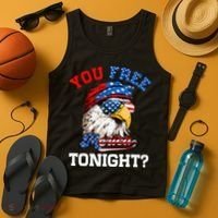 You Free Tonight Usa Flag Bald Eagle 4th Of July Tank Top thumb 4