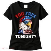 You Free Tonight Usa Flag Bald Eagle 4th Of July Women's T-Shirt thumb 0