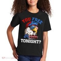 You Free Tonight Usa Flag Bald Eagle 4th Of July Kids T-Shirt thumb 2