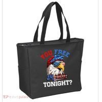 You Free Tonight Usa Flag Bald Eagle 4th Of July Tote Bag thumb 2
