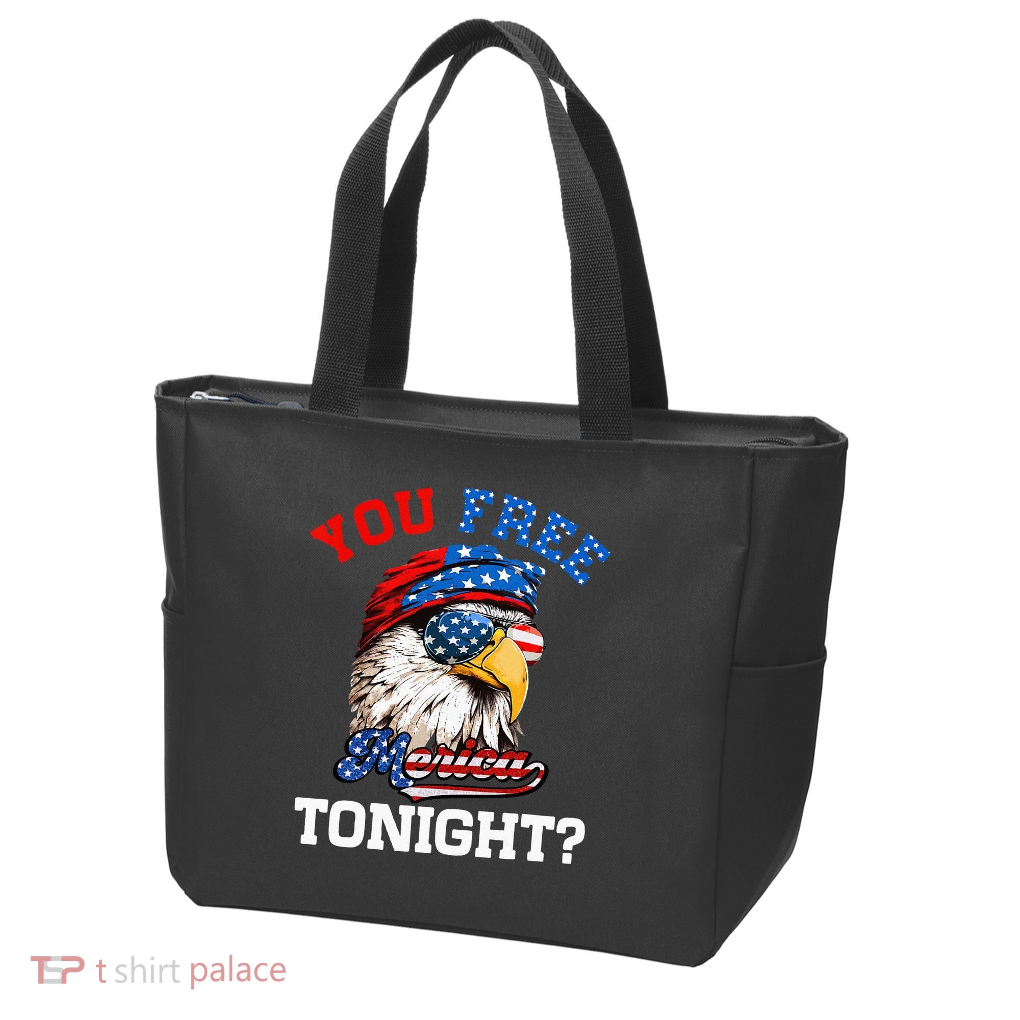 You Free Tonight Usa Flag Bald Eagle 4th Of July Tote Bag