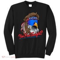You Free Tonight Bald Eagle Mullet American Flag 4th Of July Sweatshirt thumb 0