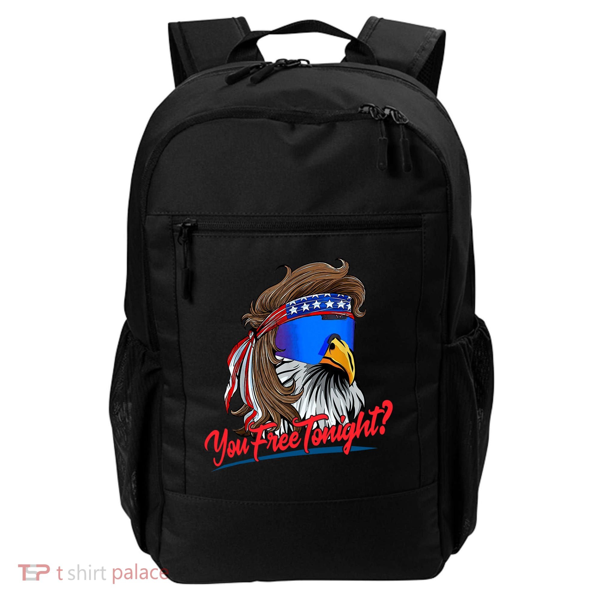 You Free Tonight Bald Eagle Mullet American Flag 4th Of July Backpack