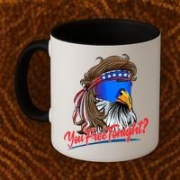 You Free Tonight Bald Eagle Mullet American Flag 4th Of July Coffee Mug thumb 2