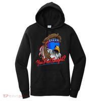 You Free Tonight Bald Eagle Mullet American Flag 4th Of July Women's Hoodie thumb 0