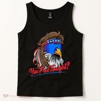 You Free Tonight Bald Eagle Mullet American Flag 4th Of July Tank Top thumb 2