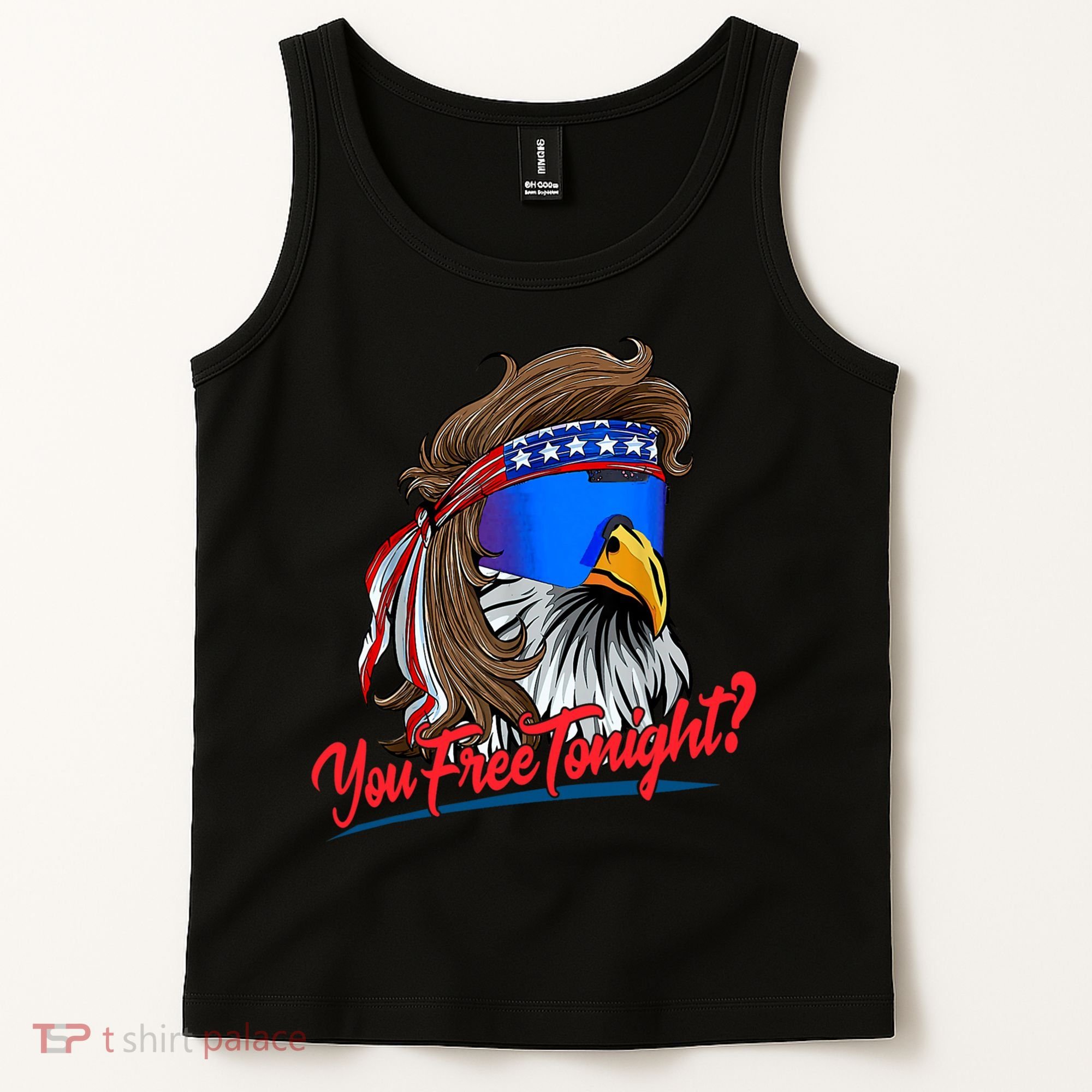 You Free Tonight Bald Eagle Mullet American Flag 4th Of July Tank Top