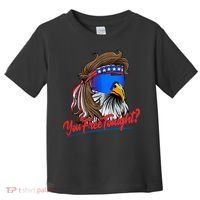 You Free Tonight Bald Eagle Mullet American Flag 4th Of July Toddler T-Shirt thumb 0