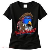You Free Tonight Bald Eagle Mullet American Flag 4th Of July Women's T-Shirt thumb 0