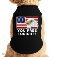 You Free Tonight? American Flag Bald Eagle Patriotic Usa Gift Doggie Tank thumb 0