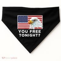 You Free Tonight? American Flag Bald Eagle Patriotic Usa Gift USA-Made Doggie Bandana thumb 0